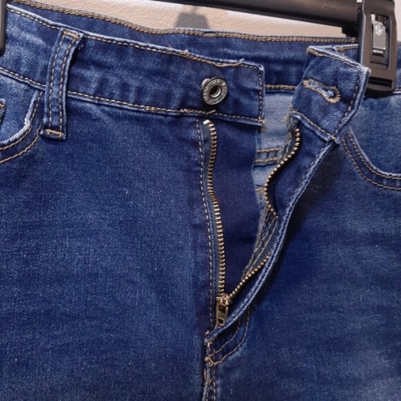 3/$20 SHEIN High Waist Skinny Jeans Faded Whiskered Stretch Denim - Picture 9 of 14